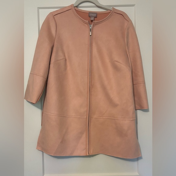 Chico's Blush Trench Coat - Picture 1 of 5